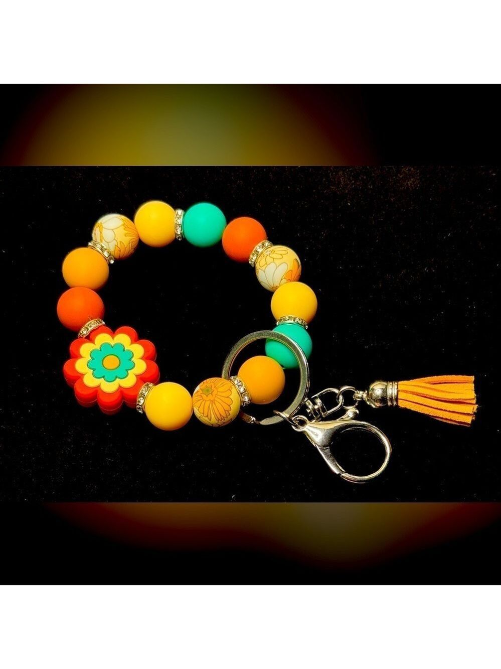 Handcrafted Wristlet Keychain